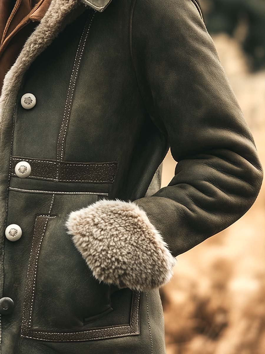 Abrigo Térmico de Ante Retro para Mujeres