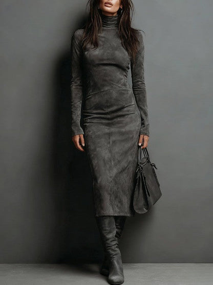 Lorène | Vestido Midi Largo Marrón