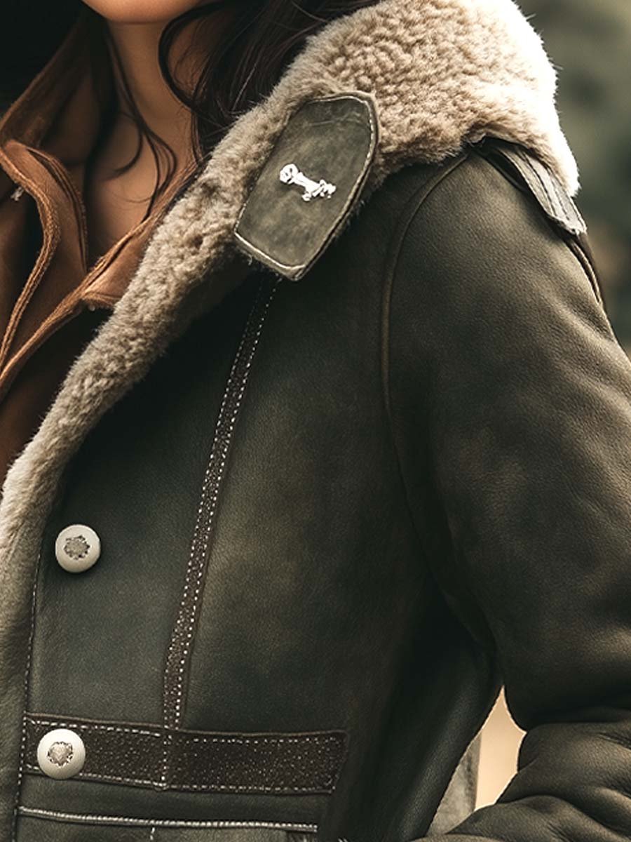 Abrigo Térmico de Ante Retro para Mujeres